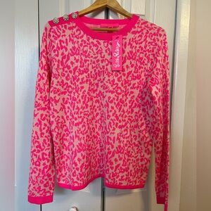 Lilly Pulitzer Morgen Pink Leopard Sweater